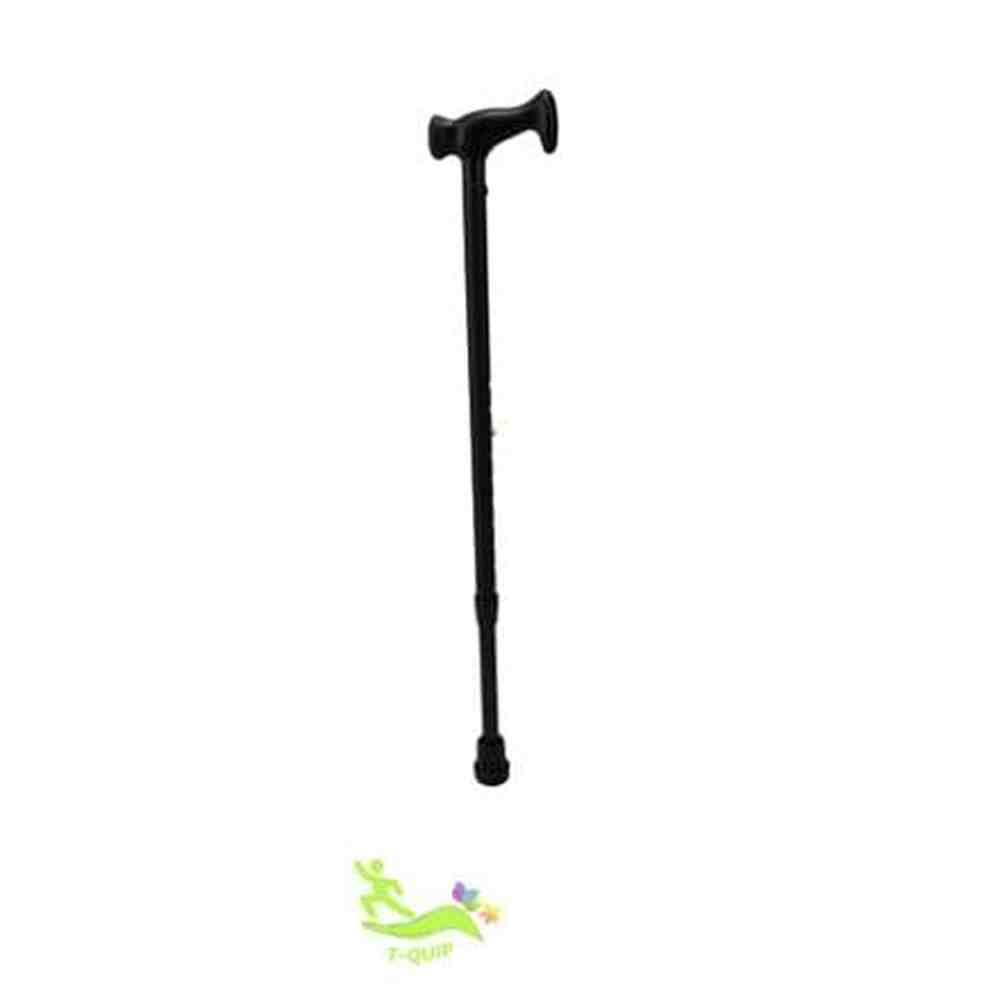 Classic Adjustable Walking Stick – Sleek Lightweight Black - T QUIP