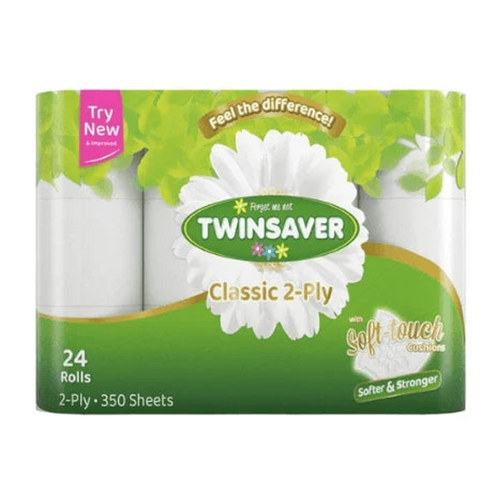 TWINSAVER TOILET PAPER 2PLY SUPERIOR pack of 24S - T QUIP
