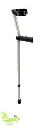 Aluminum forearm support crutches – Adjustable soft grip pair Adult Pair - T QUIP
