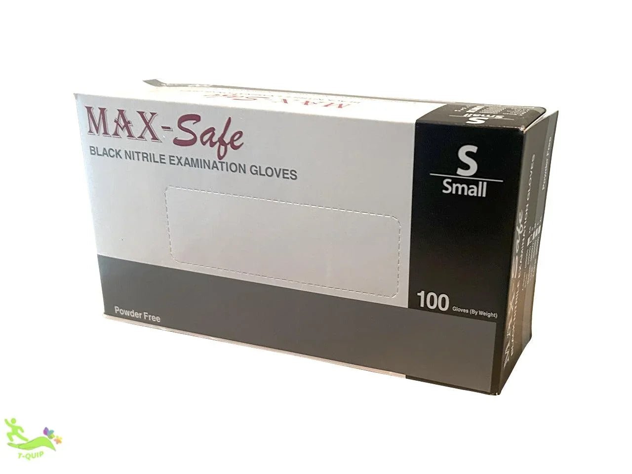 Premium Black Nitrile Multipurpose Gloves – Powder-Free (S, 100 Pack) - T QUIP