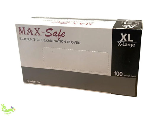 Premium Black Nitrile Multipurpose Gloves – Powder-Free (XL, 100 Pack) - T QUIP