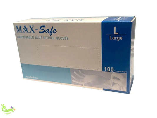 Premium Blue Nitrile Multipurpose Gloves Powder-Free (Large, 100 Pack) - T QUIP