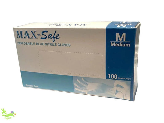 Premium Blue Nitrile Multipurpose Gloves – Powder-Free (Medium, 100 Pack) - T QUIP